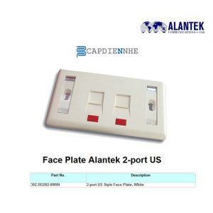 Cáp Mạng Alantek Faceplate US 2 port Shutter 302-2T3202-SHAL